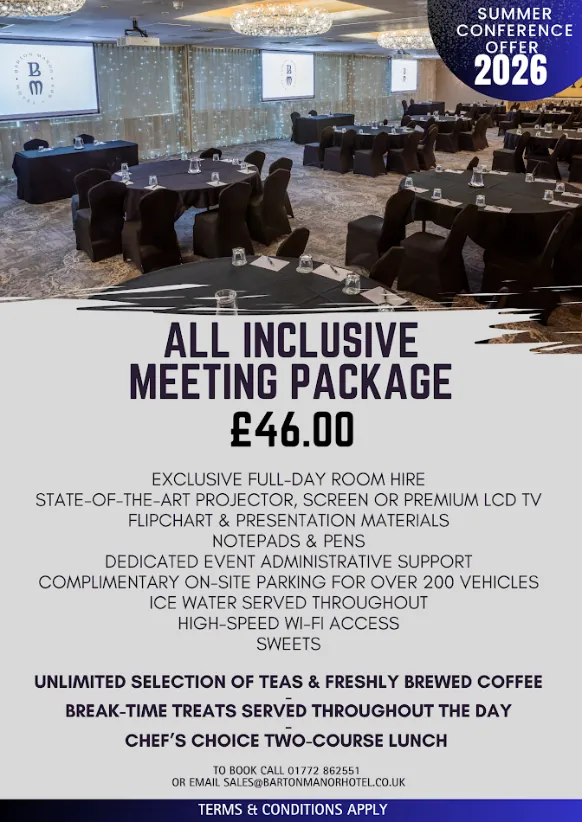 Barton Manor All Inclusive Conference Package